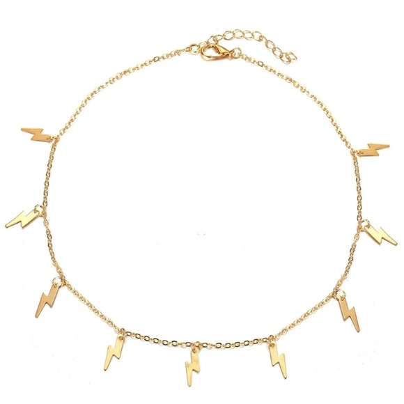 Lightning Bolt Choker Necklace - Picture 2 of 7